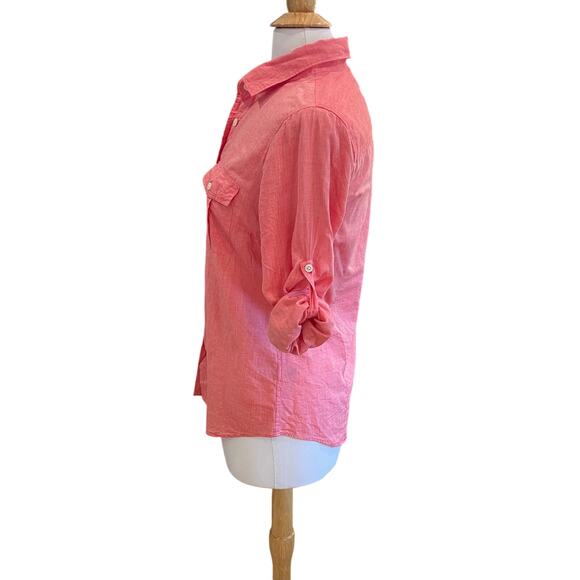 J.Crew Factory Cotton Long Sleeve Button Down The Perfect Shirt Nantucket Red S - Picture 5 of 10